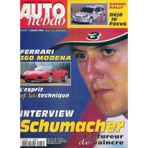 Auto-Hebdo N° 1177 : Interview Schumacher: La Fureur De Vaincre
