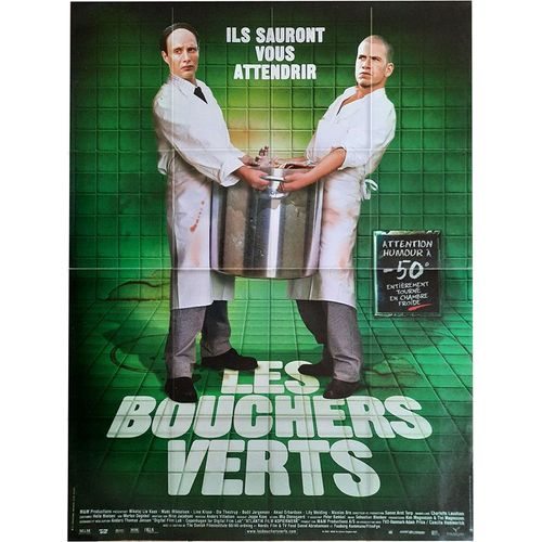 Les Bouchers Verts (De Gronne Slagtere) - Véritable Affiche De Cinéma Pliée - Format 120x160 Cm - De Anders Thomas Jensen Avec Nikolaj Lie Kaas, Mads Mikkelsen - 2003