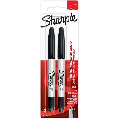Sharpie Lot De 2 Marqueurs Permanents Pointe Double Noir