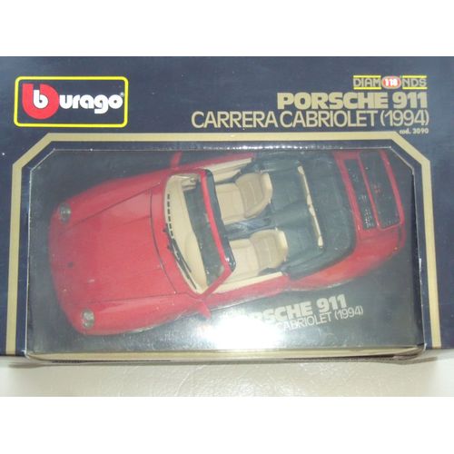 Maquette Burago 1/18 Porsche Carrera Cabriolet 1994