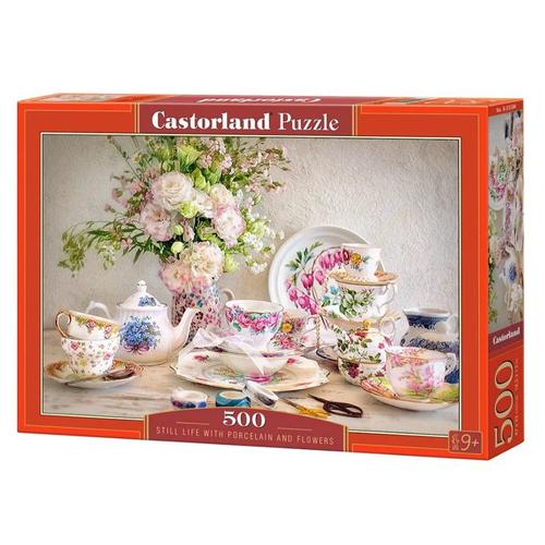 Still Life With Porcelain And Flowers - Puzzle 500 Pièces