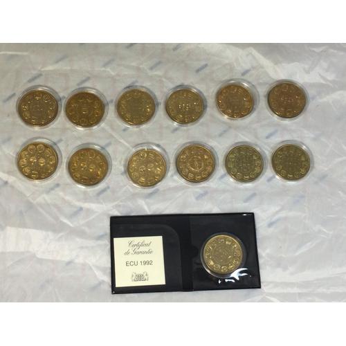 France, Médailles, Monnaies,Ecu Europa,13 Pièces, Rodier, Spl