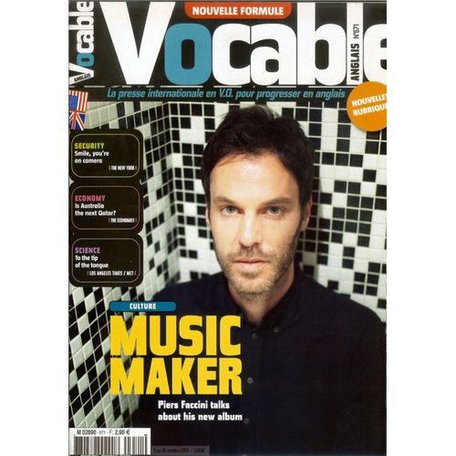 Vocable Anglais 671 - Music Maker, Piers Faccini Talks About His New Album