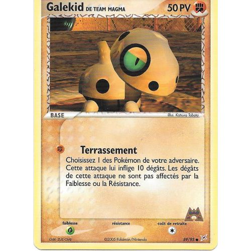 Carte Pokemon Galekid 59/95 50 Pv - De Team Magma - Magma Vs Aqua (Vf)