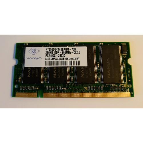 NANYA 256 MB SODIMM DDR - 266MHz - CL 2.5 - PC2100S