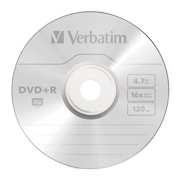 VERBATIM CD DVD vierge DataLifePlus - 120mn - 4.7 Go - 4x - 5 pièces en  boîte cristal pas cher 