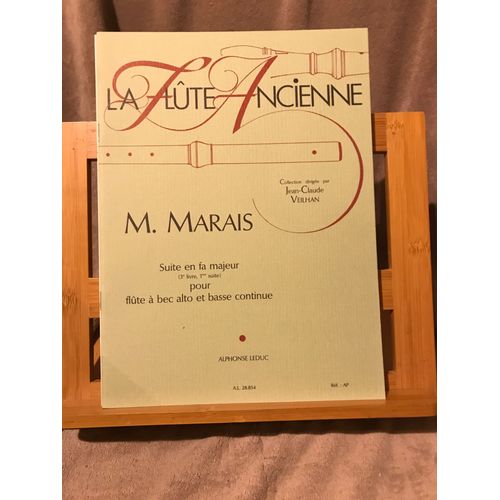 Marin Marais Suite Fa Majeur 3e Livre Flûte A Bec Basse Continue Partition Leduc