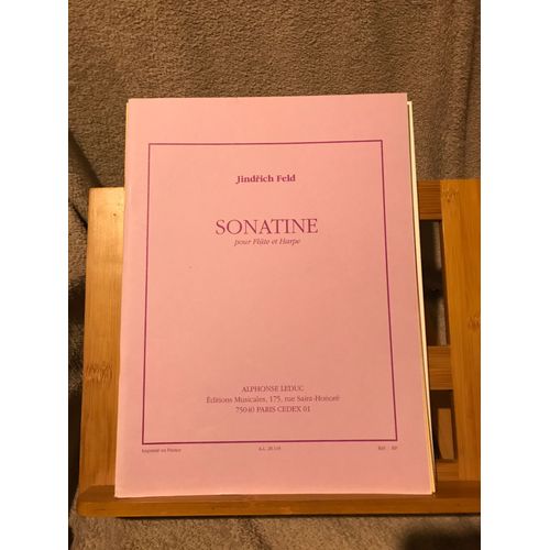 Jindrich Feld Sonatine Pour Flûte Et Harpe Partition Éditions Leduc