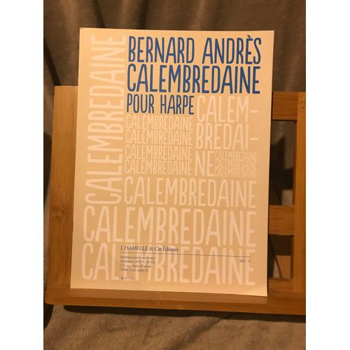 Bernard Andrès Calembredaine Pour Harpe Partition Éditions Hamelle
