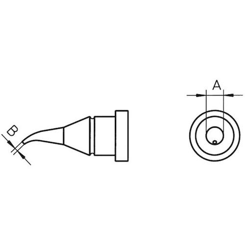 Panne à souder Weller LT-1X forme ronde, taille de la pointe incurvée 0.4mm contenu 1pc.