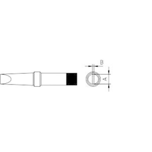 Weller 4PTC8-1 pointe à souder forme plate pointe taille 3.2mm contenu 1pc.