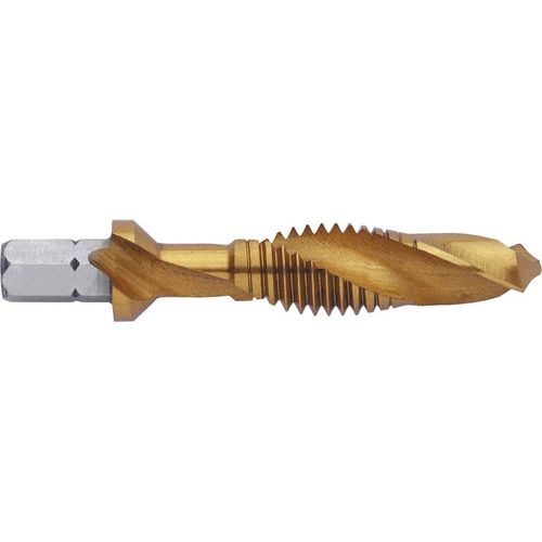 Tarauds combinés Exact 5924 métrique M6 1mm coupe à droite DIN 3126 HSS 1pce.