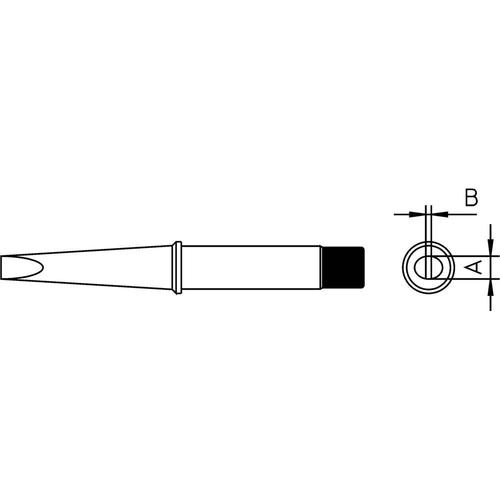 Panne à souder Weller 4CT6E7-1, forme ciseau, pointe droite taille 7mm, contenu 1pce.