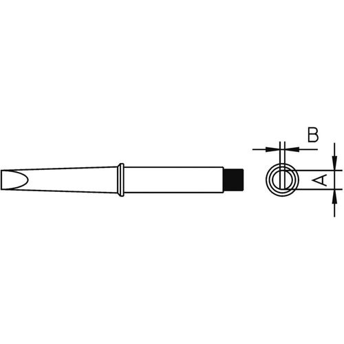 Panne à souder Weller 4CT5C7-1, forme ciseau, taille de pointe droite 3,2 mm, contenu 1 pce.