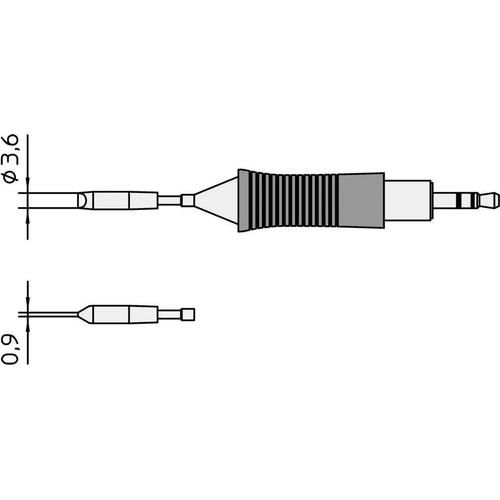 Panne à souder Weller RT11, forme ciseau, taille de pointe droite 3,7 mm, contenu 1 pc.