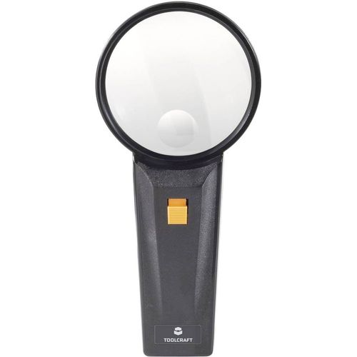 TOOLCRAFT 821031 821031 Loupe à main avec éclairage LED Facteur d'agrandissement: 2 x, 4 x Taille de l'objectif: