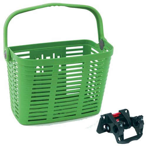Panier Plastique Vert Avec Fixation Plaza