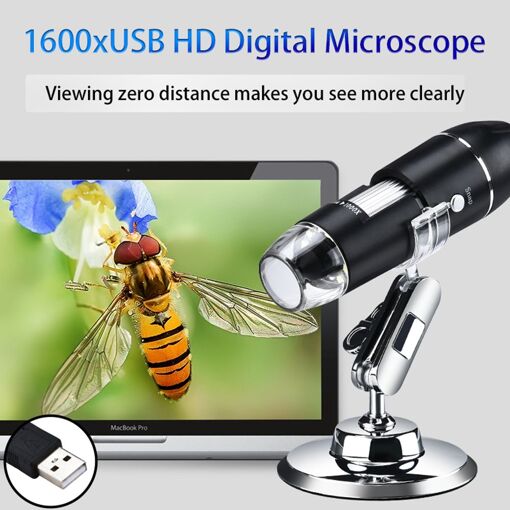 Microscope numérique USB Portable 1600x HD, Microscope élect... - 4