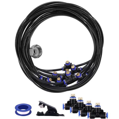 Shop-Story - BRUMI20M : Kit Complet de Brumisateur Extérieur de 20M pour Terrasse, Parasol, Patio ou Serre