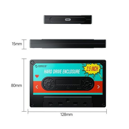 Orico 2.5 Hdd/ssd Enclosure 2.5 Sata / Usb-c
