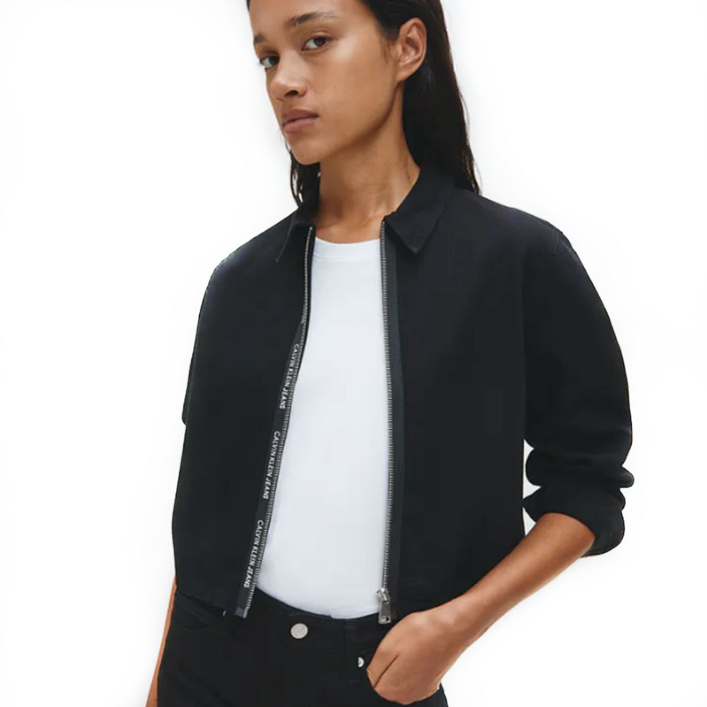 Veste Calvin Klein Style Zip Femme Noir