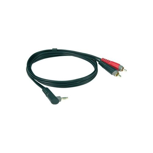 Câble mini-Jack mâle TRS coudé / 2x RCA mâles, 1m