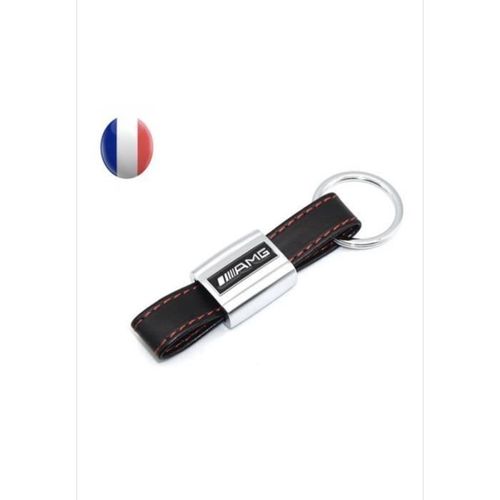 Porte clé amg AMG Porte clés Mercedes Benz AMG Porte clés AMG Classe A B C CLS S SL SLK CL CLK ML Clef clefs AMG (surpiqûre Rouge)
