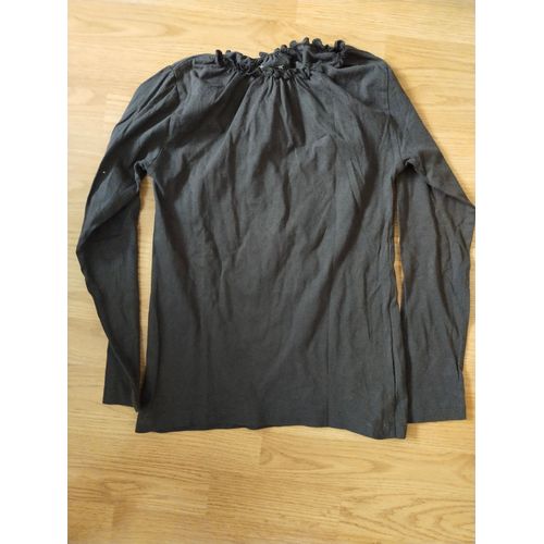 T-Shirt In Extenso Gris Anthracite 12 Ans