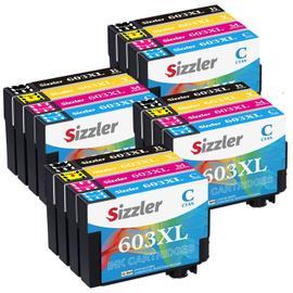 Pack de 40 cartouches noirs (18,2 Ml) et couleurs (14 Ml) compatibles pour  EPSON 603 XL, 4100 4105 - 