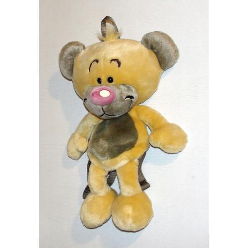 Peluche Pimboli Sac A Dos L'ours De Diddl Peluche Doudou 37 Cm