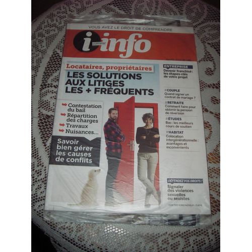 I Comme Info N° 146, " Locataires, Propriétaires, Les Solutions Aux Litiges Les Plus Fréquents.