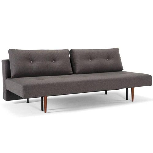 Innovation Living Canape Design Recast Plus Special Flashtex Dark Grey Convertible Lit 200*140cm