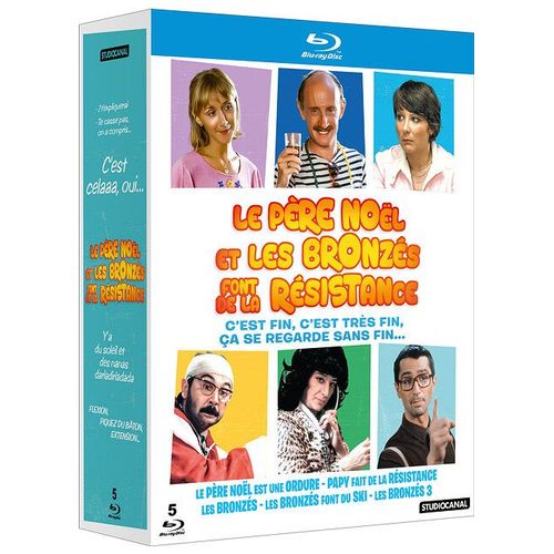 Le Père Noël Et Les Bronzés Font De La Résistance - Coffret : Le Père Noël Est Une Ordure + Papy Fait De La Résistance + Les Bronzés + Les Bronzés Font Du Ski + Les Bronzés 3 - Blu-Ray