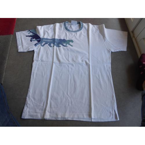 T-Shirt Homme Blanc/Bleu Airness - Xl