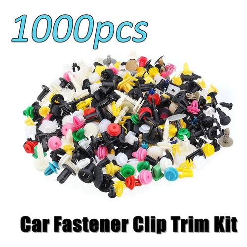 1000 Pcs 500/1000 Pièces Auto Mixte Attache Véhicule Voiture Pare Chocs Clips Retenue Attache Rivet Porte Panneau Liner Universel Ajustement Pour Toutes Les Voiture