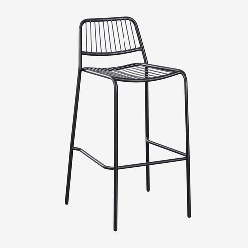 Pack De 2 Tabourets Hauts Empilables Elton Noir De Carbone ¿75 Cm