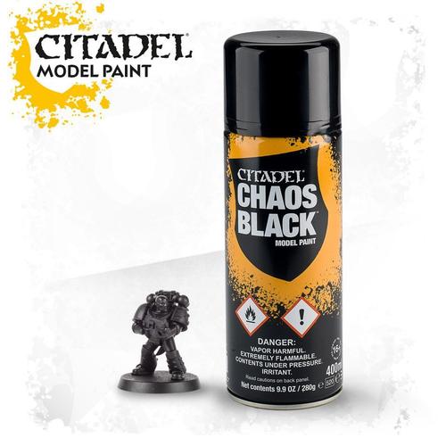 Games Workshop Chaos Black Spray Bombe De Peinture 400 Ml 1 Pièce(S)