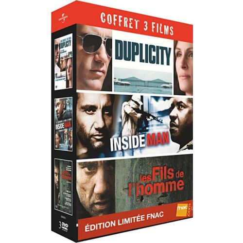 Duplicity - Inside Man - Les Fils De L'homme ( Coffret 3 Dvd )