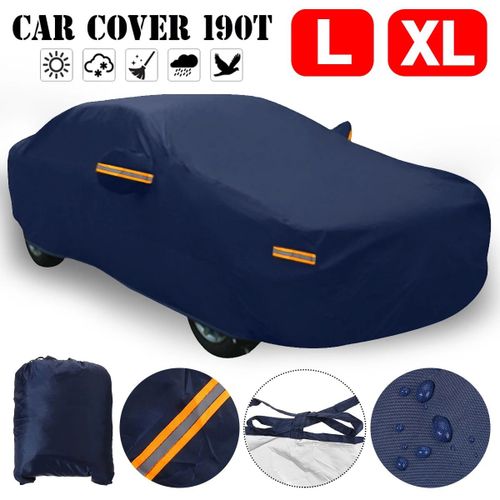 Xl 4.9x1.8x1.5m Protection Résistante À La Poussière Automatique De Pare Soleil Anti Uv Imperméable De Couverture De Neige De Bâche De Voiture De 190t Pour Cadillac/Audi A4/Peugeot 307/Vw