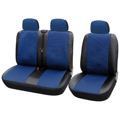 Blue 3 Pièces Housse De Coussin De Siège De Camion De Voiture Universelle 1 + 2 Type Housse De Siège Fendue Anti Poussière Pour Ford Transit Personnalisé Pour Renault Pour Toyota