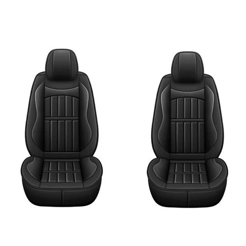 2pcs Black Siège Auto En Cuir Synthétique Polyuréthane Housse Coussin Pour Bmw F10 E46 G30 Pour Ford Golf 4 Pour Vw/Passat B5 B8 Golf 5 Pour Peugeot 206 307 407 308