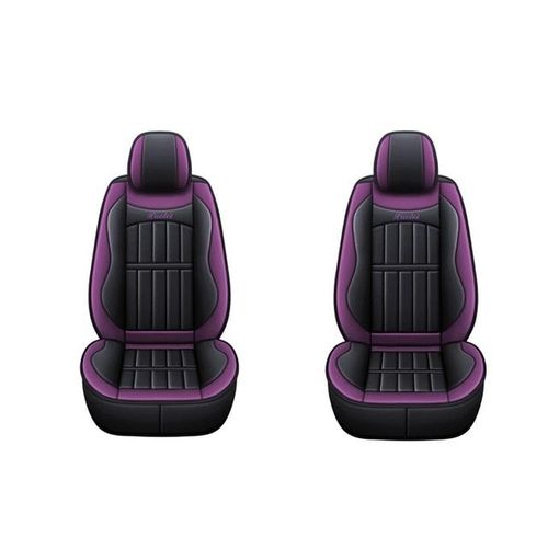 2pcs Violet Siège Auto En Cuir Synthétique Polyuréthane Housse Coussin Pour Bmw F10 E46 G30 Pour Ford Golf 4 Pour Vw/Passat B5 B8 Golf 5 Pour Peugeot 206 307 407 308
