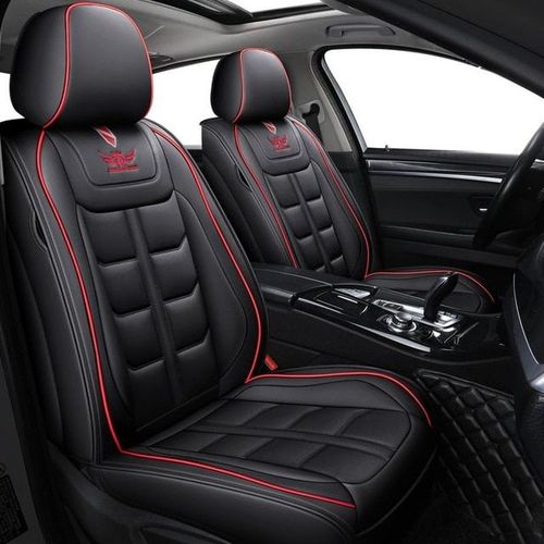 2pcs Black Siège Auto En Cuir Synthétique Polyuréthane Housse Coussin Pour Bmw F10 E46 G30 Pour Ford Golf 4 Pour Vw/Passat B5 B8 Golf 5 Pour Peugeot 206 307 407 308