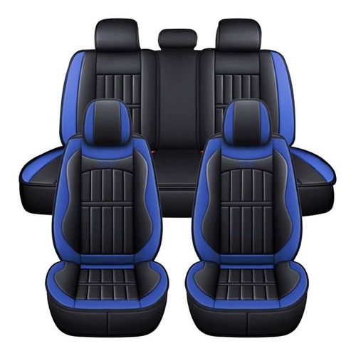 1 Set Blue Siège Auto En Cuir Synthétique Polyuréthane Housse Coussin Pour Bmw F10 E46 G30 Pour Ford Golf 4 Pour Vw/Passat B5 B8 Golf 5 Pour Peugeot 206 307 407 308