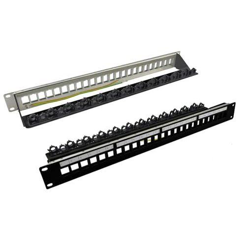 Roline Porte-keystone 19", Blindé, 1uh, 24x, Vide, Fixation Par Clip