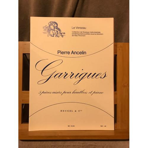 Pierre Ancelin Garrigues Pour Hautbois Et Piano Partition Éditions Heugel