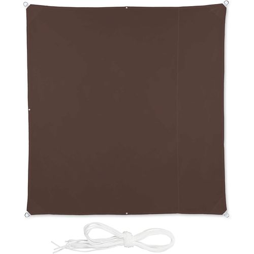 Voile D'ombrage Carré 2 X 2 M Brun Helloshop26 13_0002928