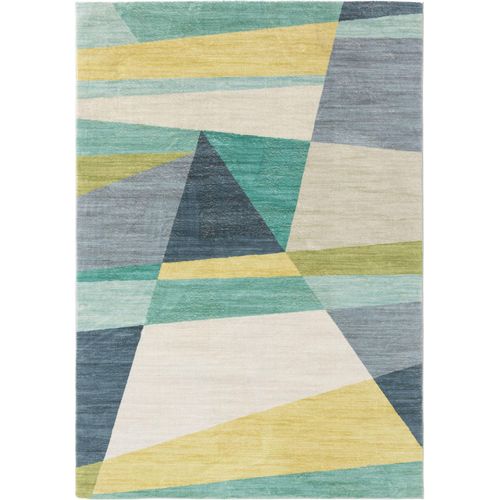 Tapis Poil Ras Mara Multicouleur 80x150 Cm - Tapis Poil Court Design Moderne Pour Salon