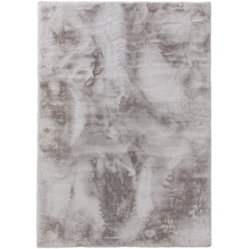 Tapis Poil Ras De Fourrure Dave Gris 80x150 Cm - Tapis Poil Court Design Moderne Pour Salon