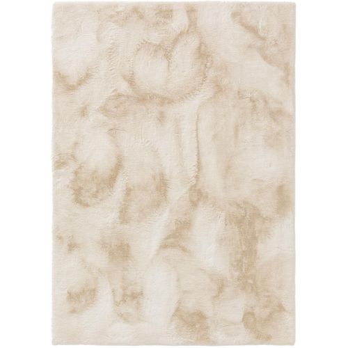 Tapis Poil Ras De Fourrure Dave Crème 160x230 Cm - Tapis Poil Court Design Moderne Pour Salon